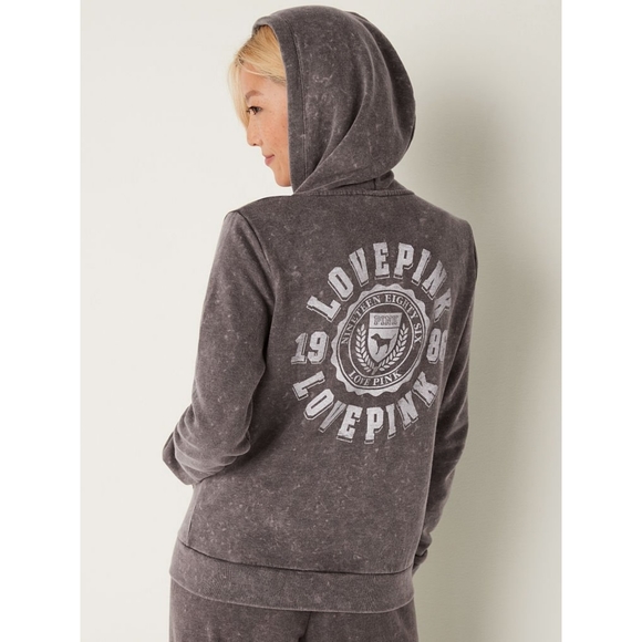 VS Pink Full Zip Hoodie - Picture 2 of 9